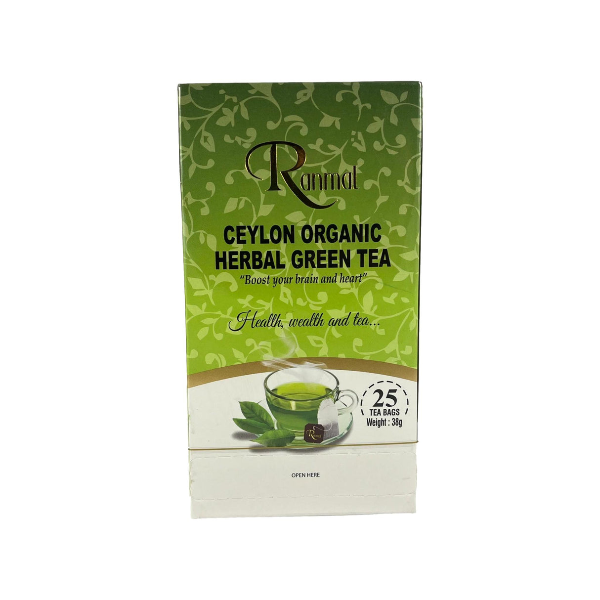 Ranmal Ceylon Organic Herbal Green Tea 25bgs 38g