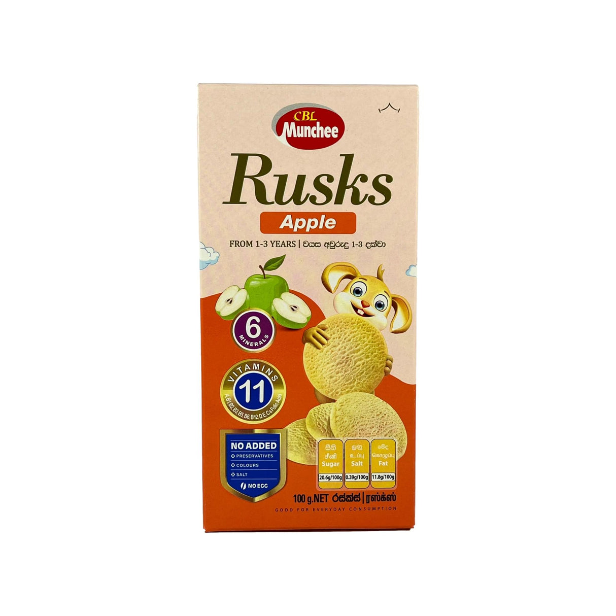 Munchee Rusks Apple 100g