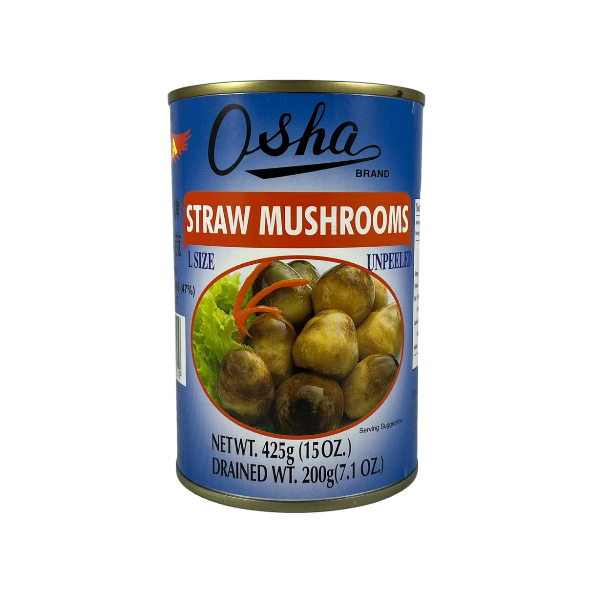 Osha Straw Mushrooms Unpeeled 425g