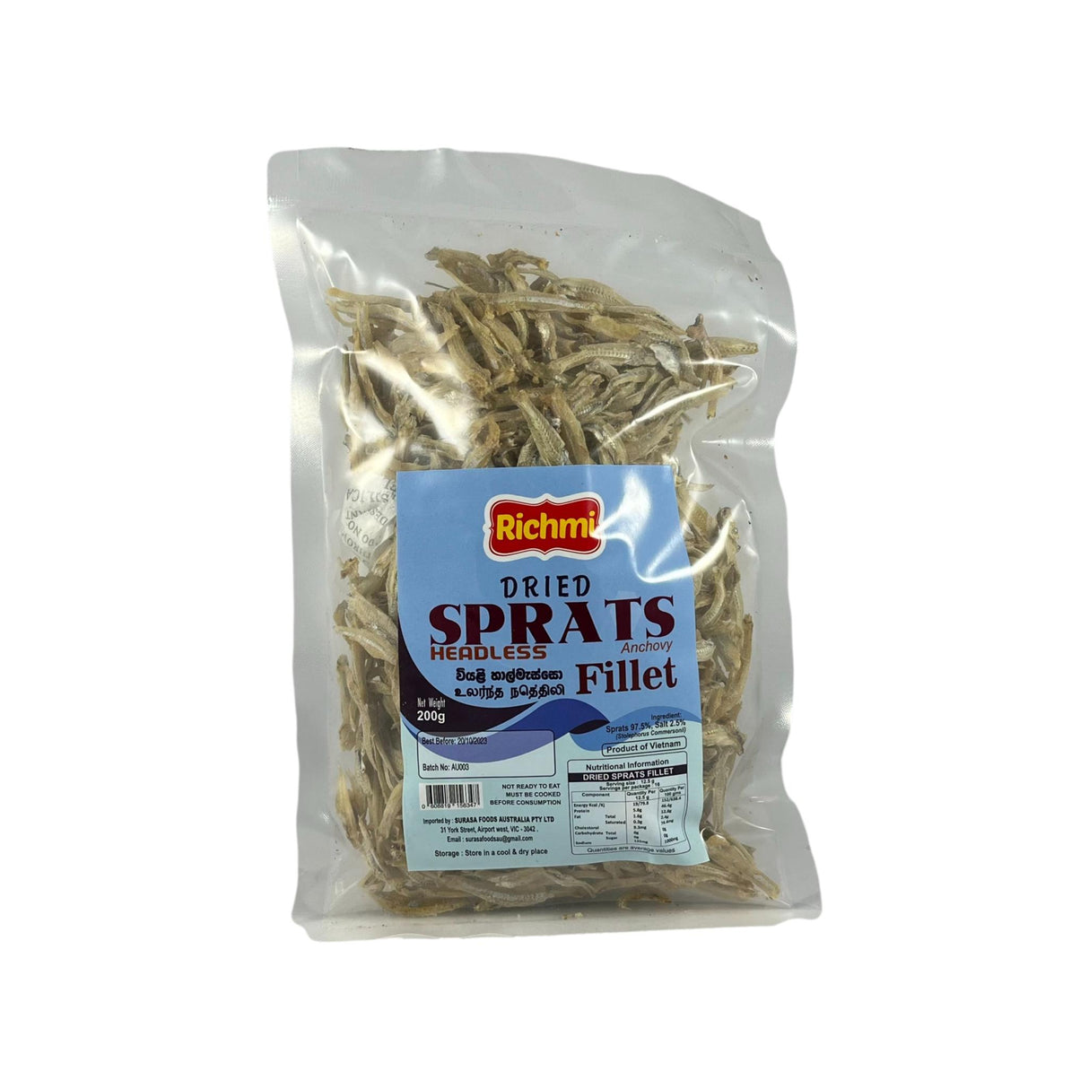 Richmi Dried Sprats Headless Anchovy Fillet 200g