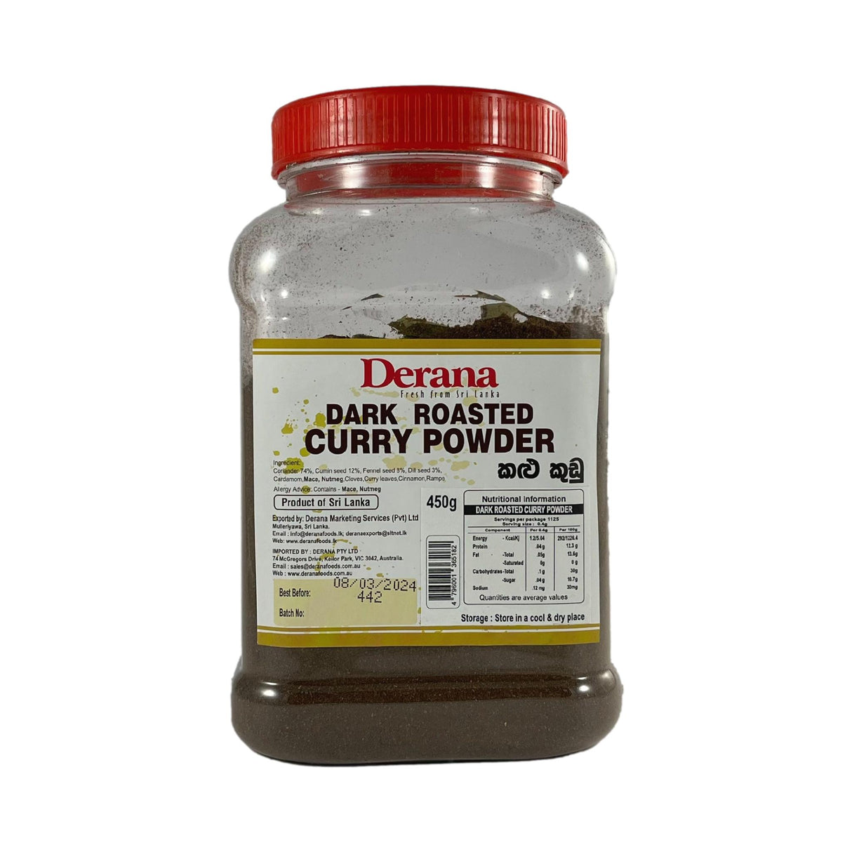 Derana Dark Roasted Curry Powder 450g