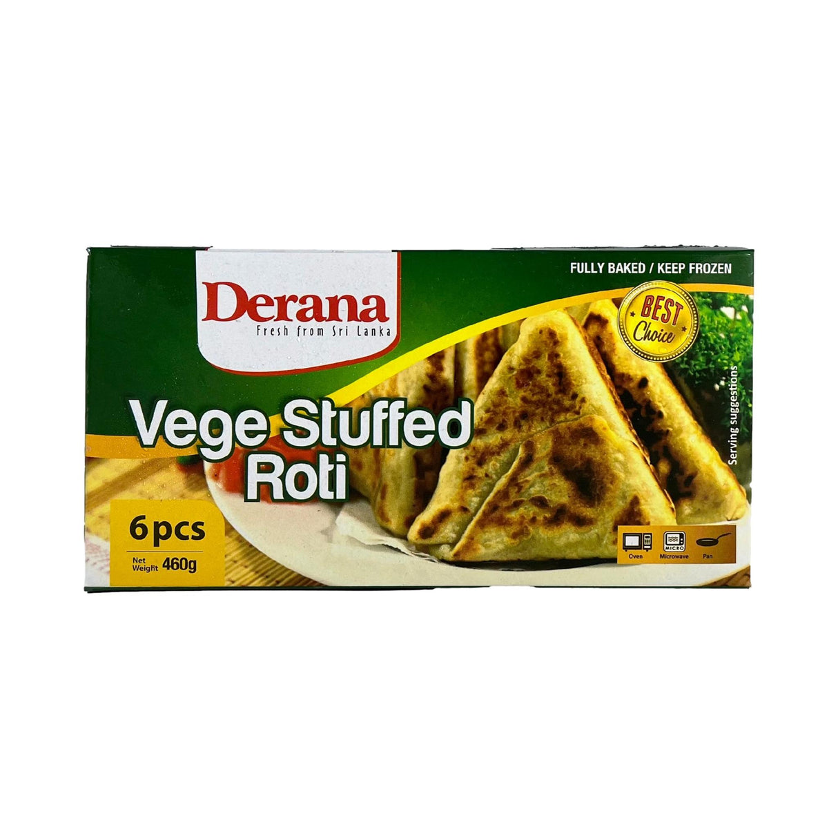 Derana Vege Stuffed Roti 6pcs 460g