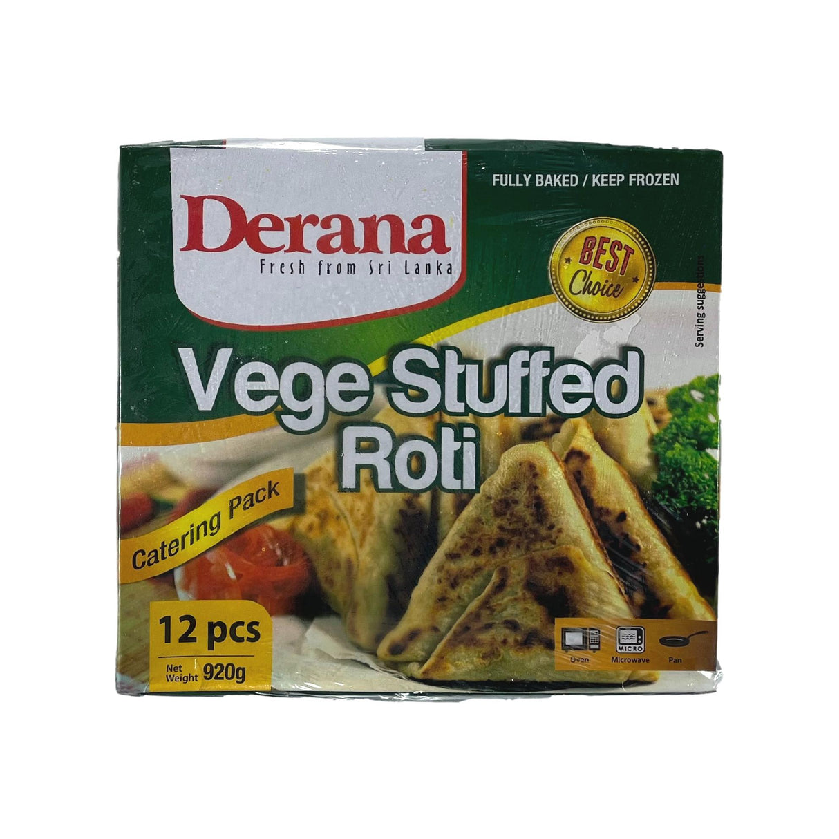 Derana Vege Stuffed Roti 12pcs 920g