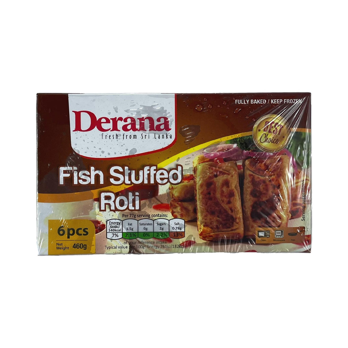 Derana Fish Stuffed Roti 6pcs 460g