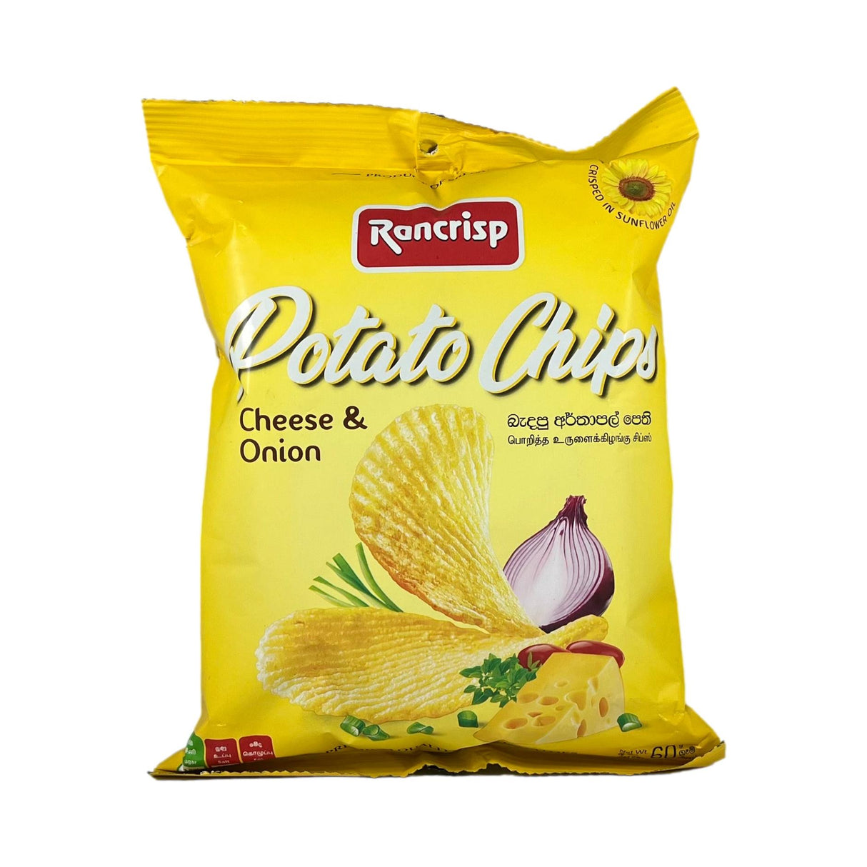 Rancrisp Potato Chips Cheese & Onion 60g