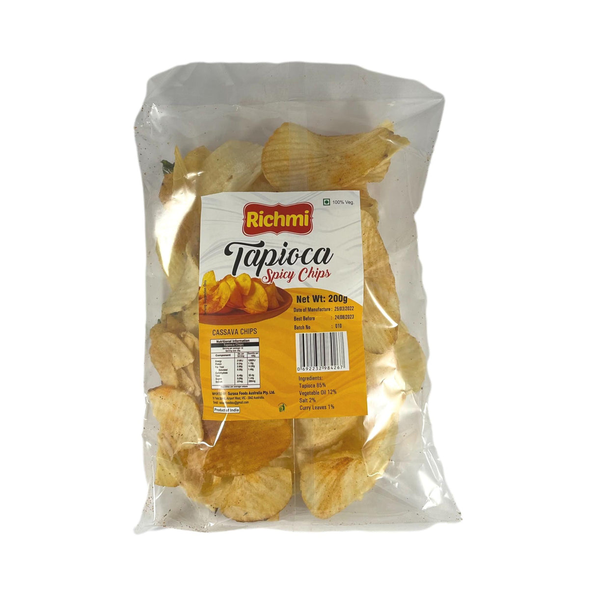 Richmi Tapioca Spicy Chips 200g