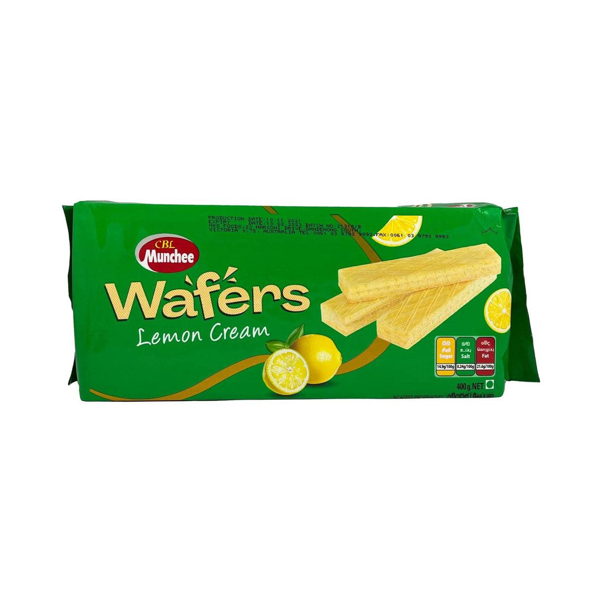 Munchee Wafers Lemon Cream 400g