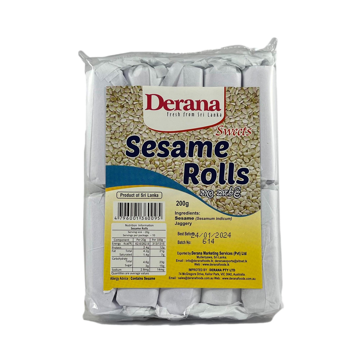 Derana Sesame Rolls 200g