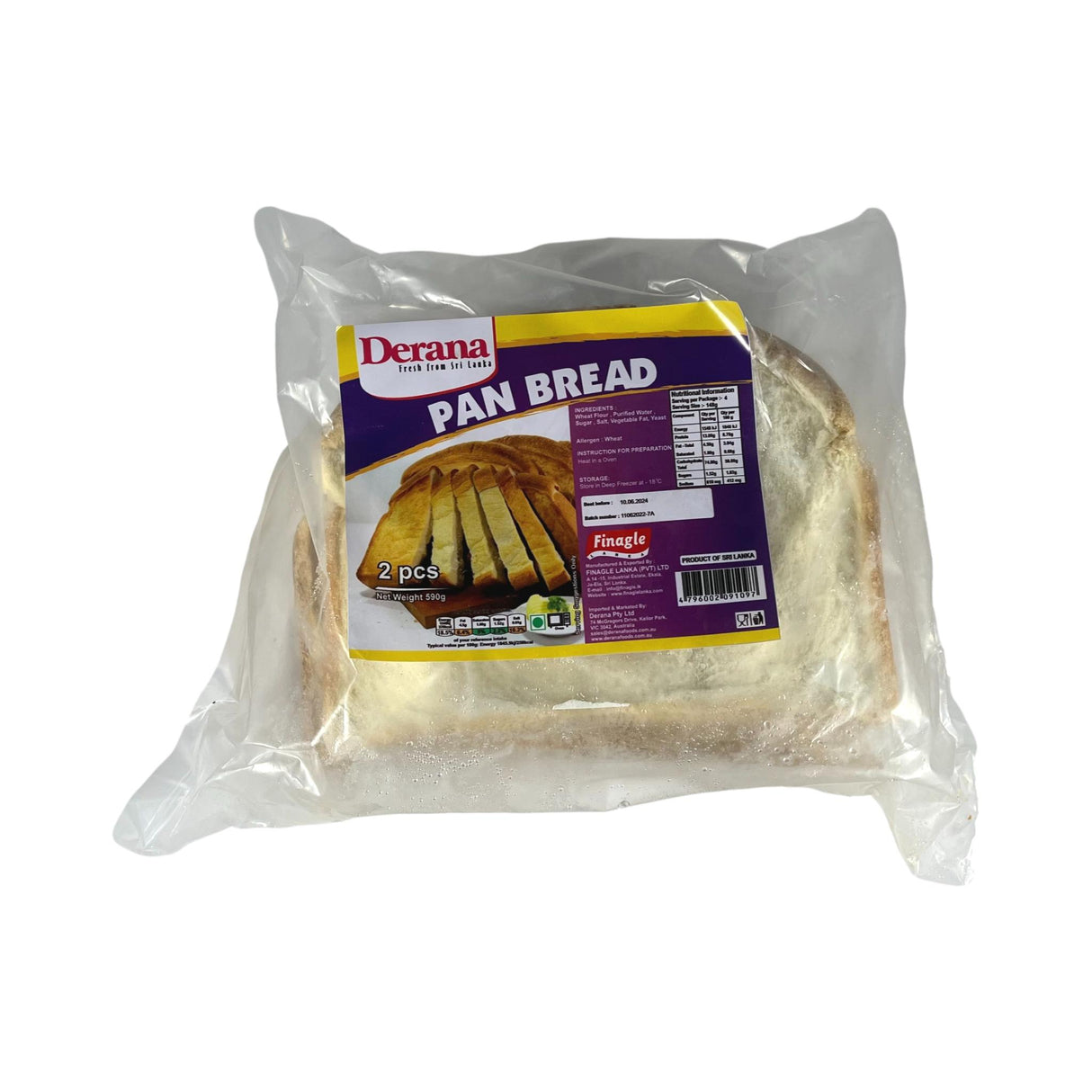 Derana Pan Bread 2pcs 590g