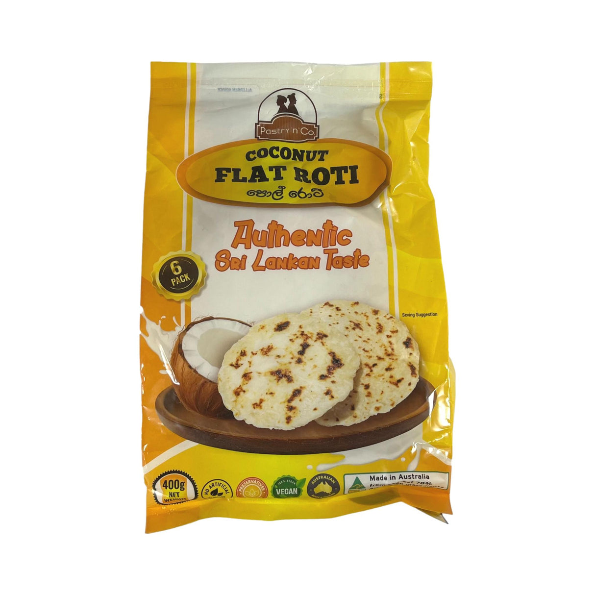 Pastry n Co Coconut Flat Roti 6pk 400g