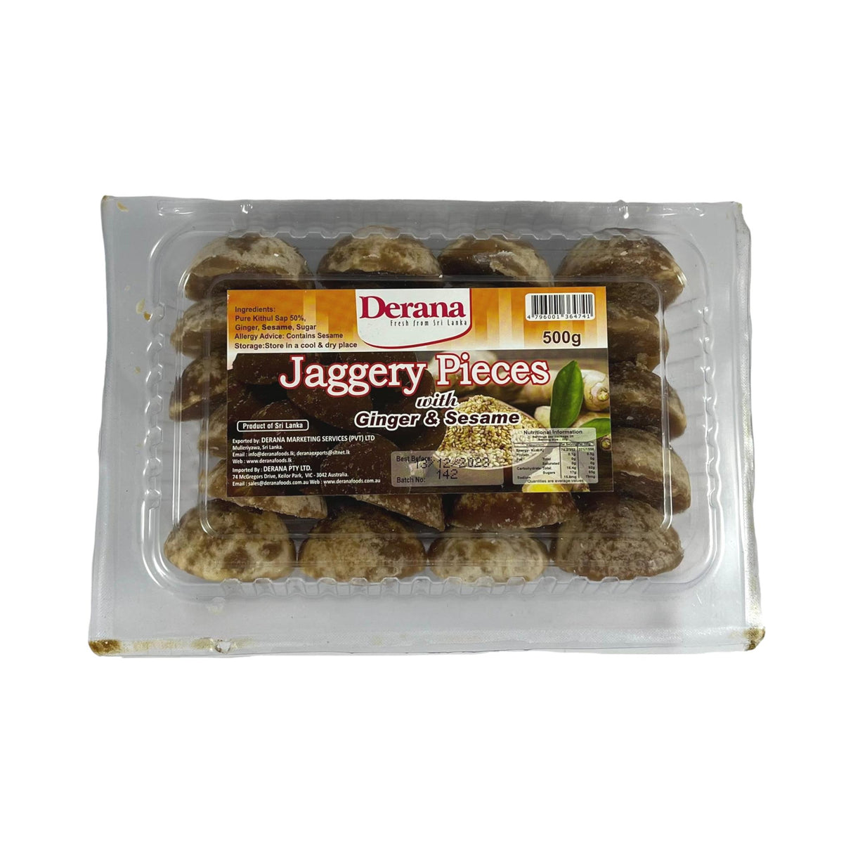 Derana Jaggery Pieces with Ginger & Sesame 500g