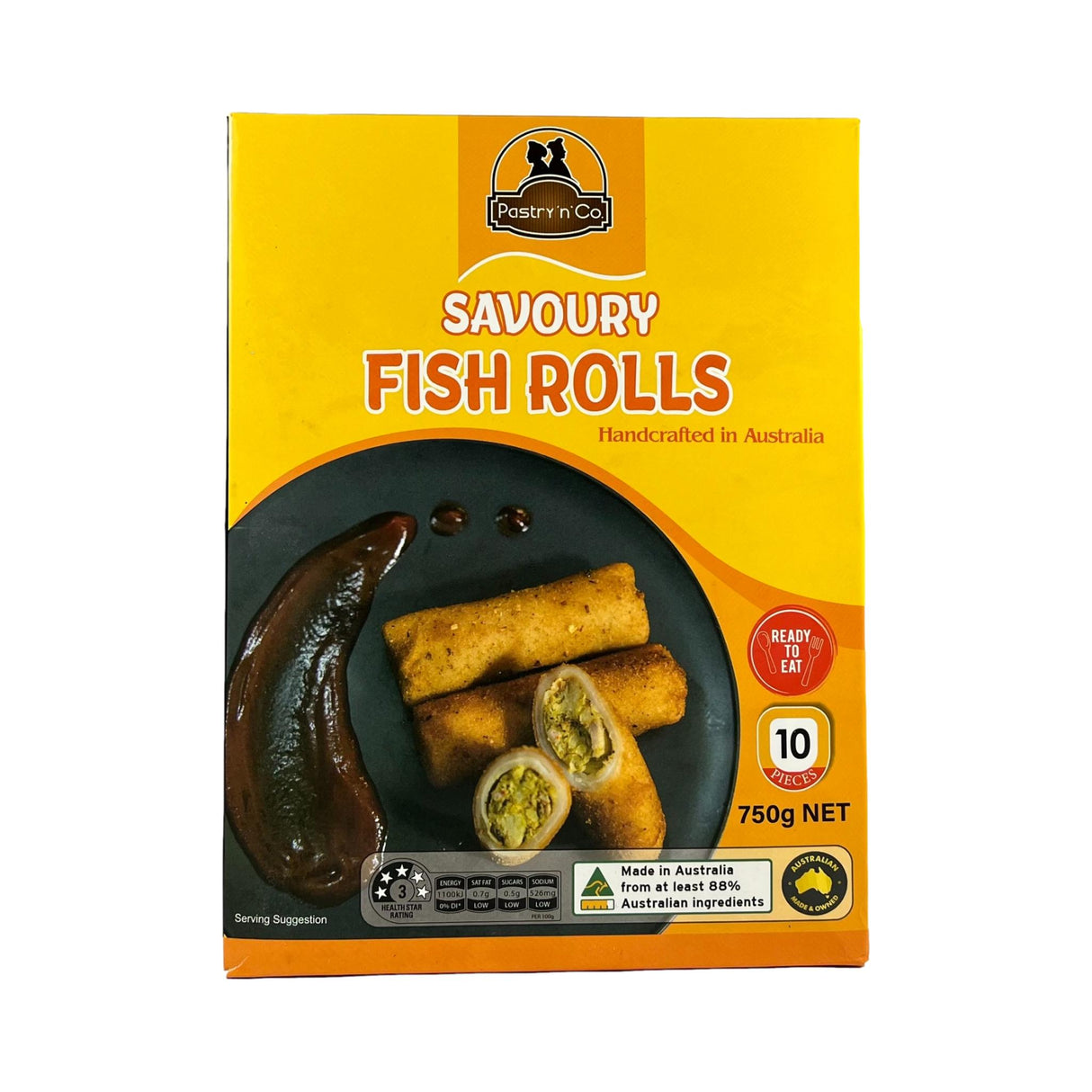 Pastry n Co Savoury Fish Rolls 10pcs 750g