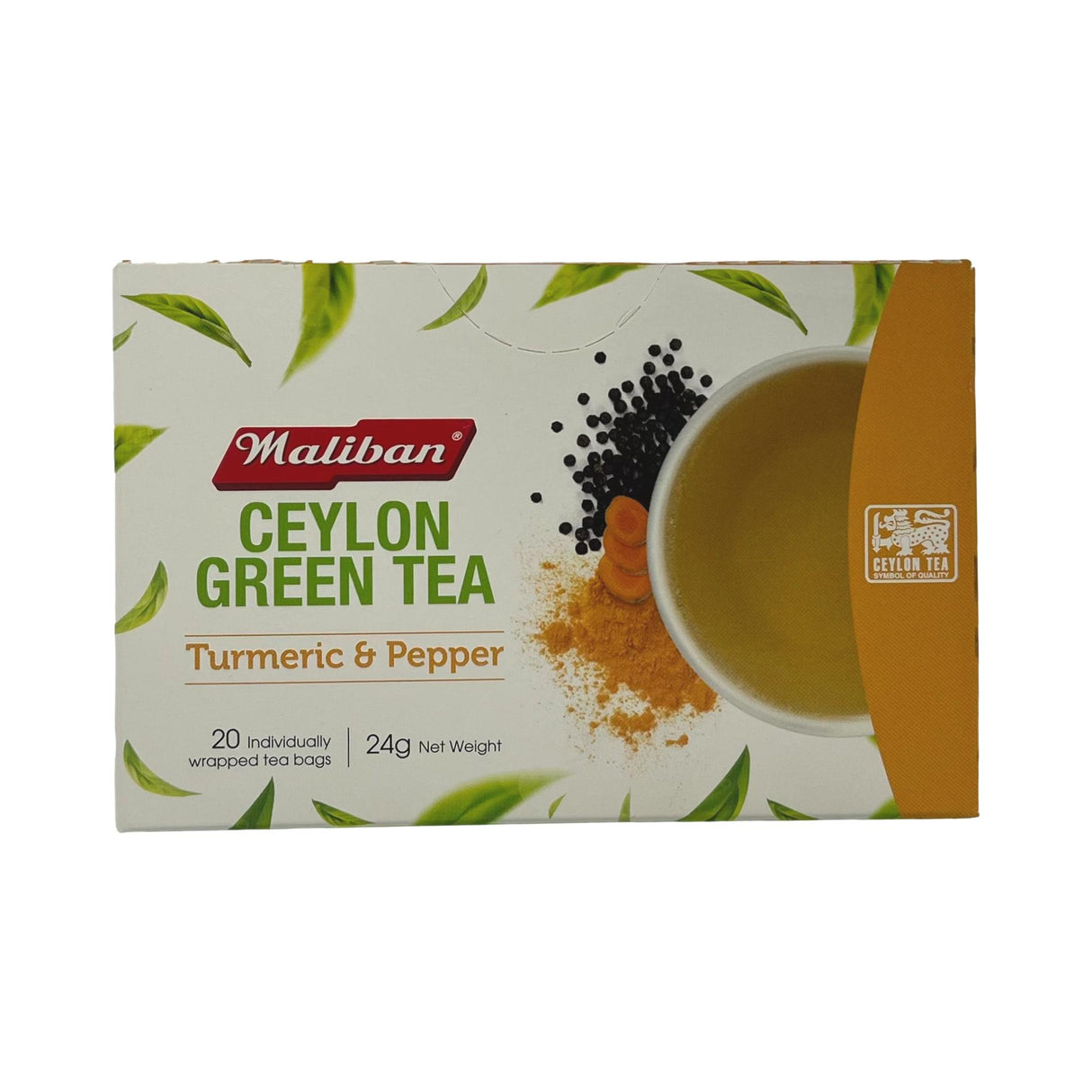 Maliban Ceylon Green Tea Turmeric & Pepper 20bgs 24g