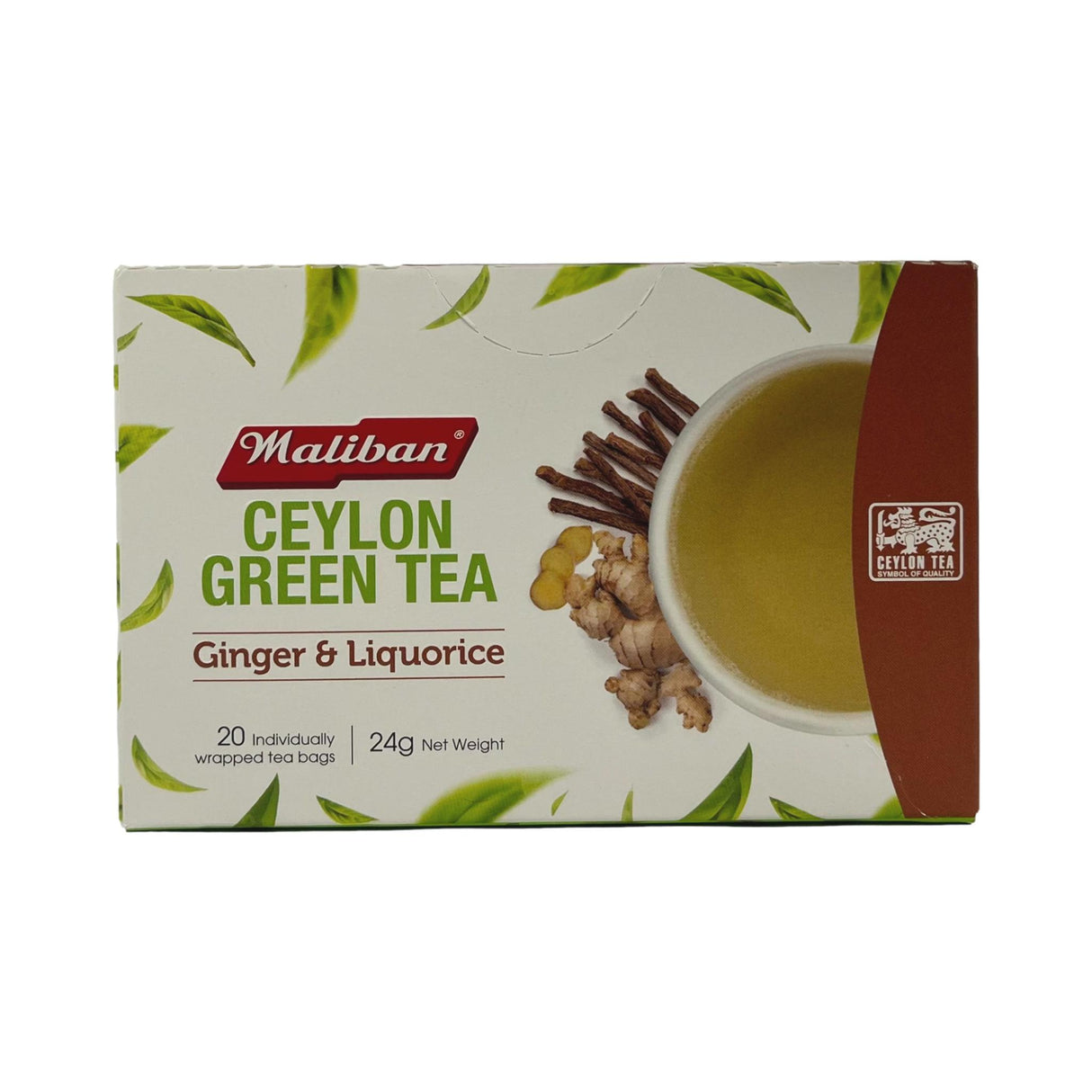 Maliban Ceylon Green Tea Ginger & Liquorice 20bgs 24g