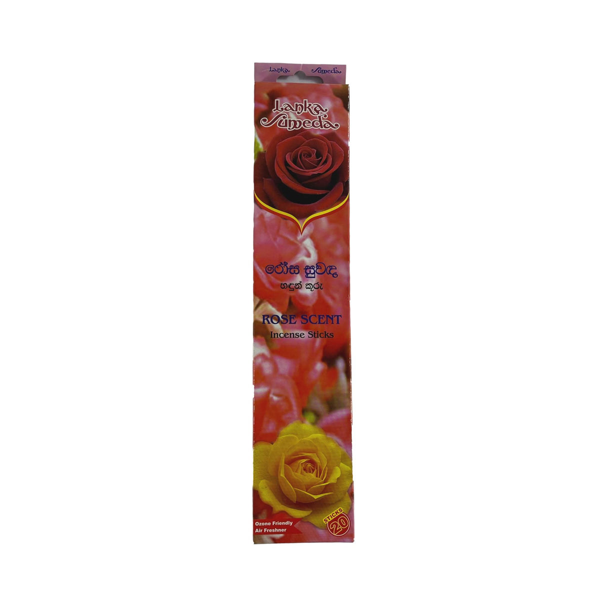 Lanka Sumeda Rose Scent Incense Sticks 20pk