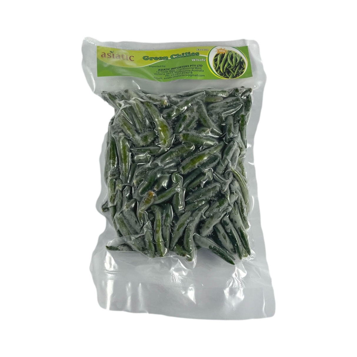 Asiatic Green Chillies Whole 400g