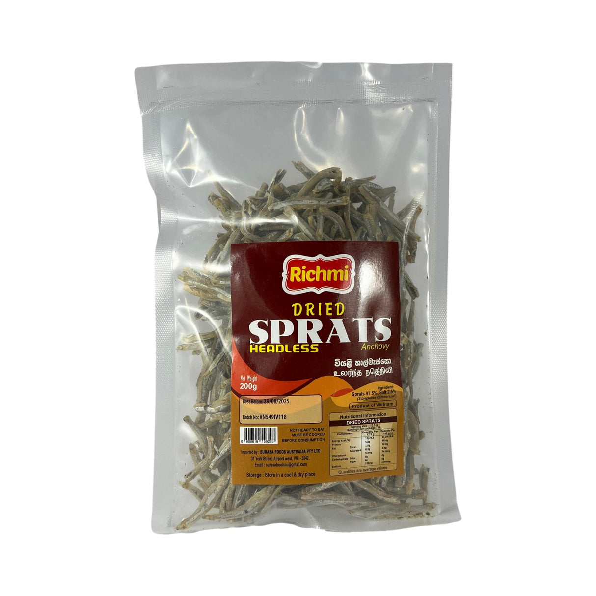 Richmi Dried Sprats Headless 200g