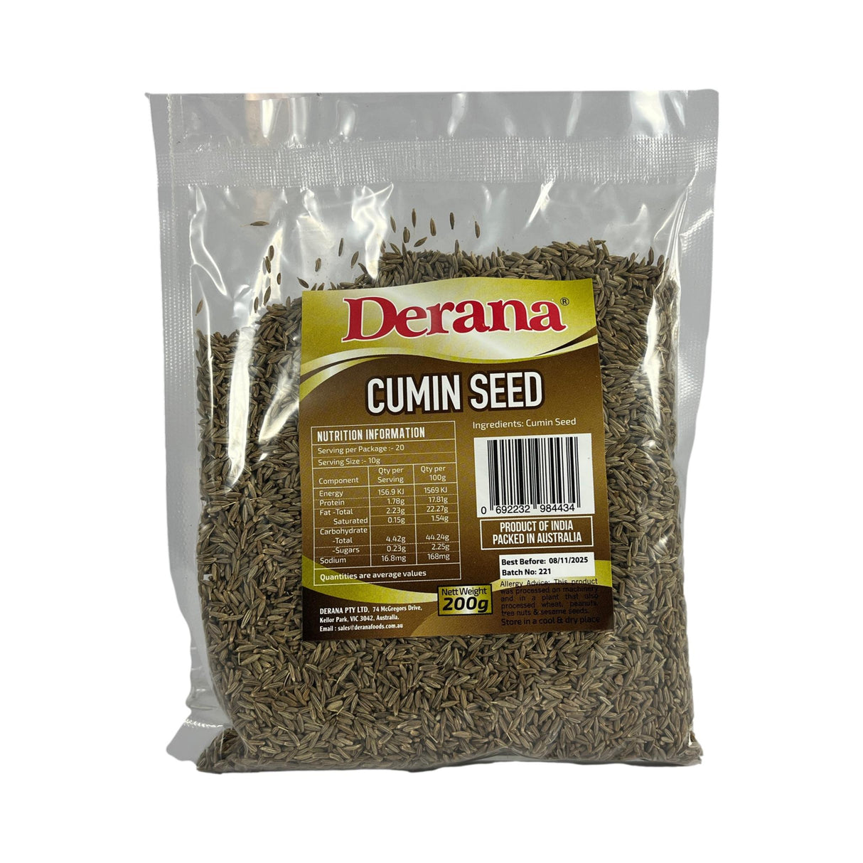 Derana Cumin Seeds 200g