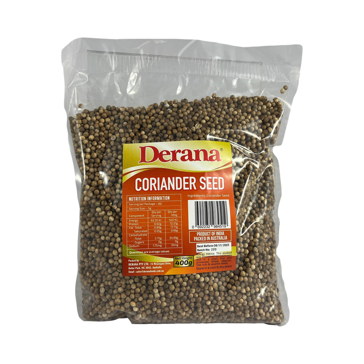 Derana Coriander Seeds 400g