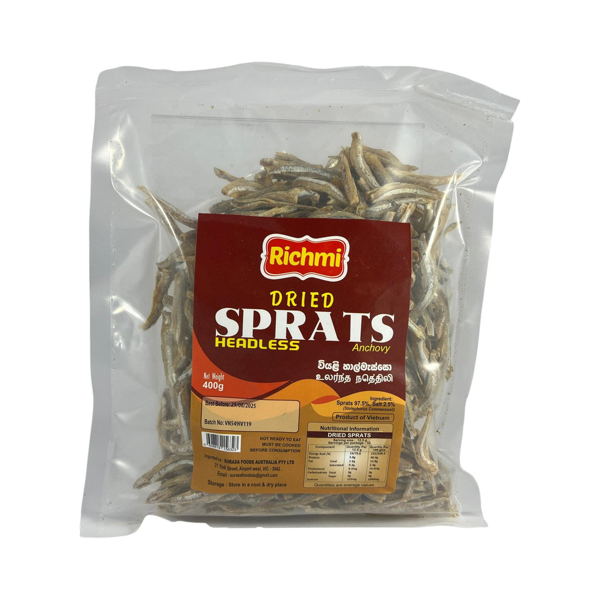 Richmi Dried Sprats (W/O/H) 400g