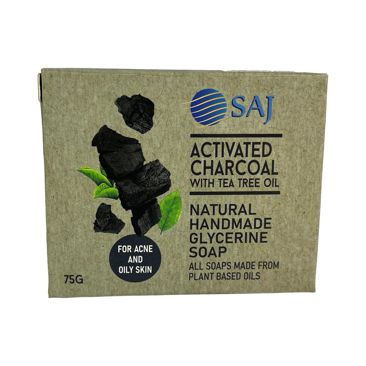 Saj Activated Charcoal Soap 75g