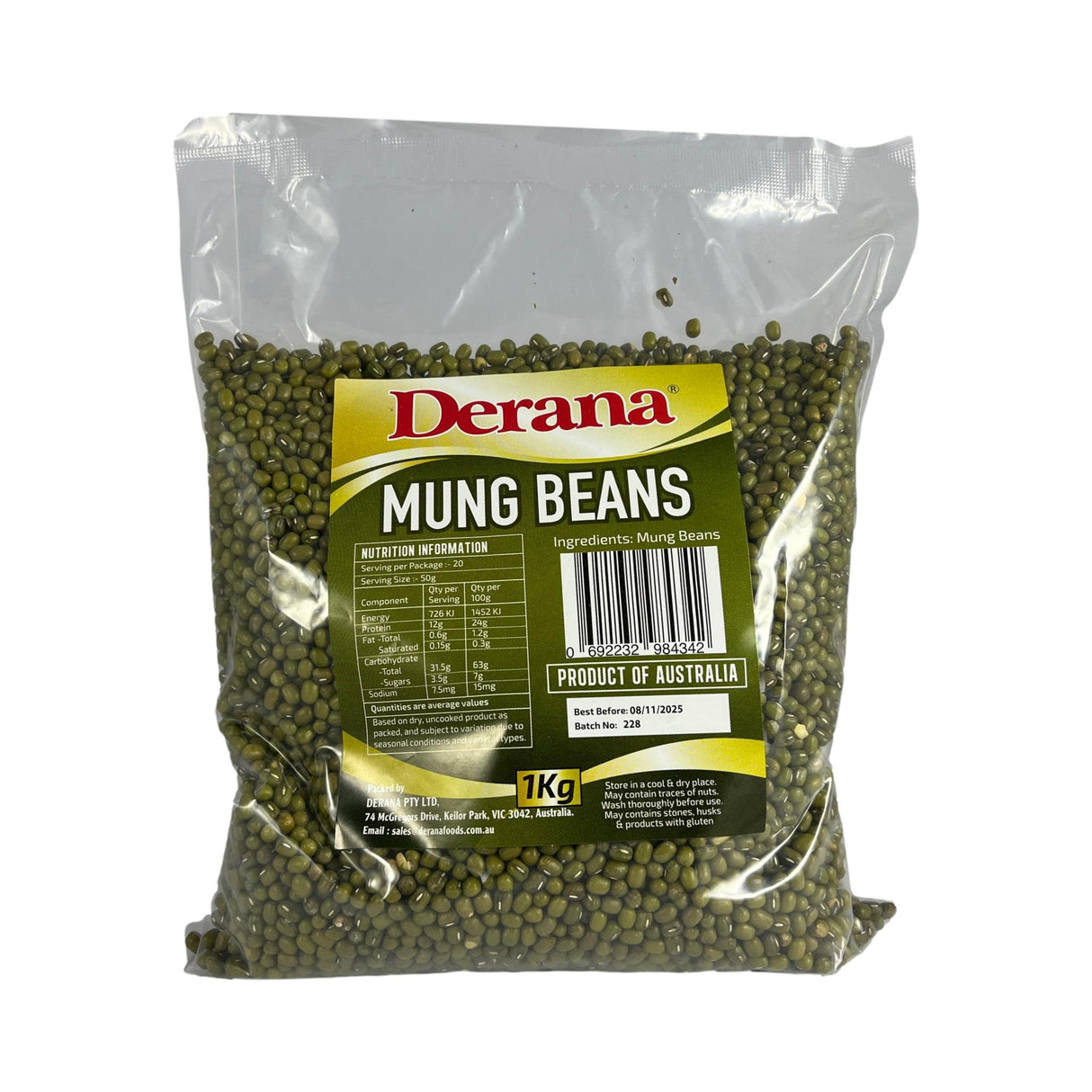 Derana Mung Beans 1kg