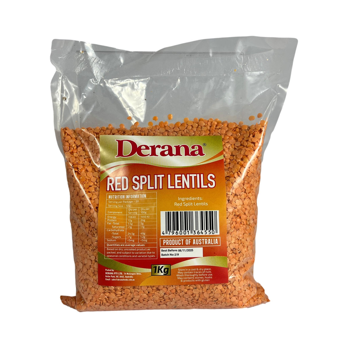 Derana Red Lentil 1kg