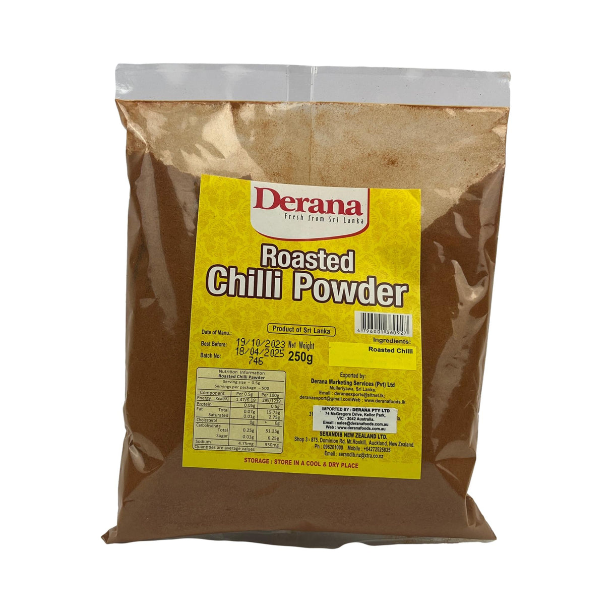 Derana Roasted Chilli Powder 250g