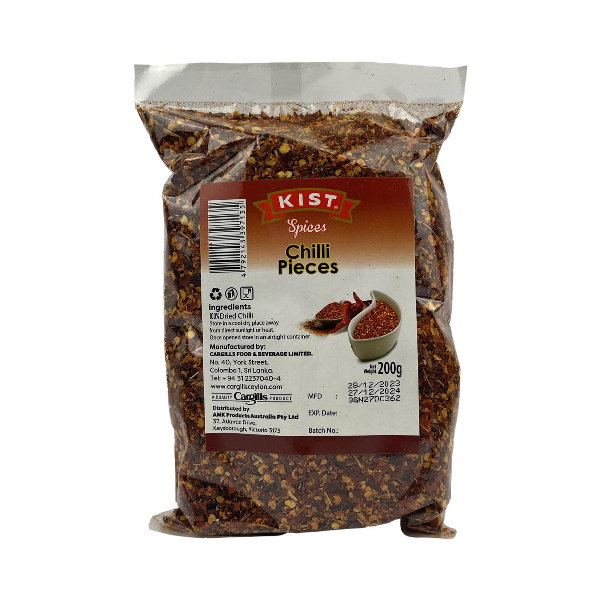 Kist Chilli Pieces 200g