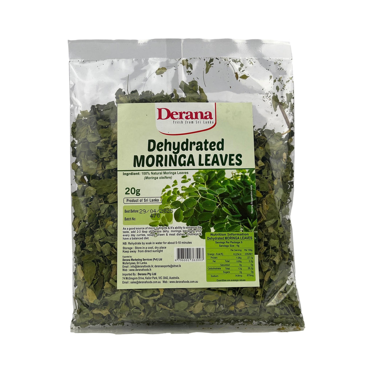 Derana Dehydrated Moringa leaves 20g